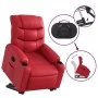 Sillón reclinable elevable cuero artificial rojo de , Sillones - Ref: Foro24-3206604, Precio: 311,66 €, Descuento: %