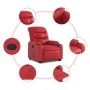 Verstellbarer Aufstehsessel aus Kunstleder in Rot. von , Sessel - Ref: Foro24-3206604, Preis: 311,66 €, Rabatt: %