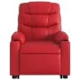 Sillón reclinable elevable cuero artificial rojo de , Sillones - Ref: Foro24-3206604, Precio: 311,66 €, Descuento: %