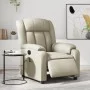 Sillón de masaje reclinable eléctrico cuero sintético crema de , Sillones - Ref: Foro24-3205258, Precio: 283,15 €, Descuento: %