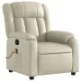 Sillón de masaje reclinable eléctrico cuero sintético crema de , Sillones - Ref: Foro24-3205258, Precio: 283,15 €, Descuento: %