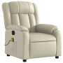 Sillón de masaje reclinable eléctrico cuero sintético crema de , Sillones - Ref: Foro24-3205258, Precio: 277,94 €, Descuento: %