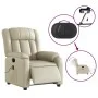 Sillón de masaje reclinable eléctrico cuero sintético crema de , Sillones - Ref: Foro24-3205258, Precio: 283,15 €, Descuento: %