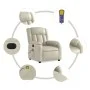 Sillón de masaje reclinable eléctrico cuero sintético crema de , Sillones - Ref: Foro24-3205258, Precio: 283,15 €, Descuento: %