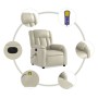 Sillón de masaje reclinable eléctrico cuero sintético crema de , Sillones - Ref: Foro24-3205258, Precio: 277,94 €, Descuento: %