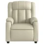 Sillón de masaje reclinable eléctrico cuero sintético crema de , Sillones - Ref: Foro24-3205258, Precio: 283,15 €, Descuento: %