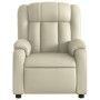 Sillón de masaje reclinable eléctrico cuero sintético crema de , Sillones - Ref: Foro24-3205258, Precio: 277,94 €, Descuento: %