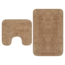 Conjunto de alfombrillas de baño de tela 2 piezas beige de vidaXL, Alfombras y esterillas de baño - Ref: Foro24-133231, Preci...