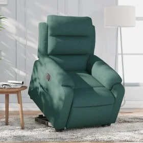 Sillón eléctrico reclinable elevable de tela verde oscuro de , Sillones - Ref: Foro24-3205010, Precio: 370,48 €, Descuento: %