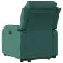 Sillón eléctrico reclinable elevable de tela verde oscuro de , Sillones - Ref: Foro24-3205010, Precio: 370,48 €, Descuento: %