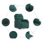 Sillón eléctrico reclinable elevable de tela verde oscuro de , Sillones - Ref: Foro24-3205010, Precio: 344,62 €, Descuento: %