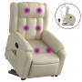 Sillón reclinable de masaje de pie cuero artificial color crema de , Sillones - Ref: Foro24-3205272, Precio: 301,46 €, Descue...