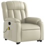 Sillón reclinable de masaje de pie cuero artificial color crema de , Sillones - Ref: Foro24-3205272, Precio: 301,46 €, Descue...