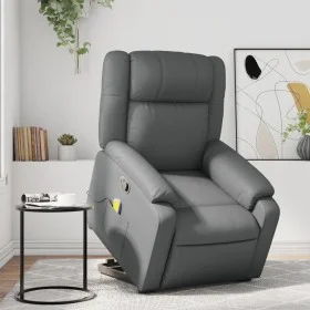 Sillón reclinable de masaje de pie cuero artificial gris de , Sillones - Ref: Foro24-3205160, Precio: 354,68 €, Descuento: %