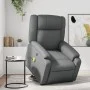 Sillón reclinable de masaje de pie cuero artificial gris de , Sillones - Ref: Foro24-3205160, Precio: 354,68 €, Descuento: %