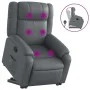 Sillón reclinable de masaje de pie cuero artificial gris de , Sillones - Ref: Foro24-3205160, Precio: 354,68 €, Descuento: %