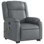Sillón reclinable de masaje de pie cuero artificial gris de , Sillones - Ref: Foro24-3205160, Precio: 354,68 €, Descuento: %