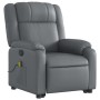 Sillón reclinable de masaje de pie cuero artificial gris de , Sillones - Ref: Foro24-3205160, Precio: 329,31 €, Descuento: %