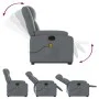 Sillón reclinable de masaje de pie cuero artificial gris de , Sillones - Ref: Foro24-3205160, Precio: 354,68 €, Descuento: %