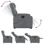 Sillón reclinable de masaje de pie cuero artificial gris de , Sillones - Ref: Foro24-3205160, Precio: 329,31 €, Descuento: %