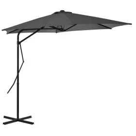 Sombrilla de jardín con palo de acero 300 cm antracita de vidaXL, Sombrillas - Ref: Foro24-44887, Precio: 126,59 €, Descuento: %