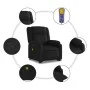 Sillón reclinable de masaje de pie cuero artificial negro de , Sillones - Ref: Foro24-3205157, Precio: 304,91 €, Descuento: %