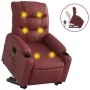 Sillón reclinable de masaje de pie cuero artificial rojo tinto by , Armchairs - Ref: Foro24-3206610, Price: 310,87 €, Discoun...
