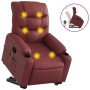 Sillón reclinable de masaje de pie cuero artificial rojo tinto de , Sillones - Ref: Foro24-3206610, Precio: 295,20 €, Descuen...