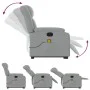 Sillón de masaje reclinable de pie de tela gris claro by , Armchairs - Ref: Foro24-3205328, Price: 305,23 €, Discount: %