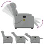 Sillón de masaje reclinable de pie de tela gris claro de , Sillones - Ref: Foro24-3205328, Precio: 288,26 €, Descuento: %