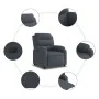 Sillón reclinable eléctrico de terciopelo gris oscuro de , Sillones - Ref: Foro24-3205071, Precio: 279,91 €, Descuento: %