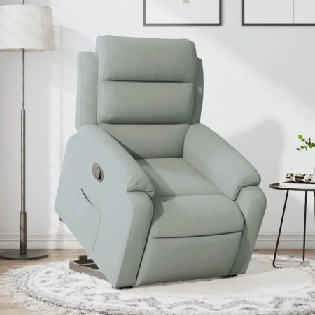 Sillón reclinable elevable terciopelo gris claro de , Sillones - Ref: Foro24-3205092, Precio: 278,64 €, Descuento: %