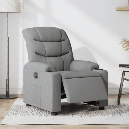Sillón reclinable eléctrico tela gris claro de , Sillones - Ref: Foro24-3206627, Precio: 255,76 €, Descuento: %