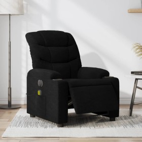 Sillón reclinable de masaje eléctrico tela negro de , Sillones - Ref: Foro24-3206638, Precio: 287,30 €, Descuento: %