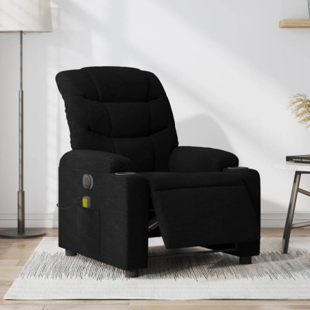 Sillón reclinable de masaje eléctrico tela negro de , Sillones - Ref: Foro24-3206638, Precio: 287,30 €, Descuento: %