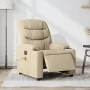 Sillón reclinable de masaje eléctrico tela color crema de , Sillones - Ref: Foro24-3206644, Precio: 313,97 €, Descuento: %