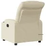 Sillón reclinable de masaje eléctrico tela color crema de , Sillones - Ref: Foro24-3206644, Precio: 313,97 €, Descuento: %