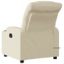 Sillón reclinable de masaje eléctrico tela color crema de , Sillones - Ref: Foro24-3206644, Precio: 307,65 €, Descuento: %