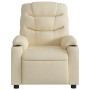 Sillón reclinable de masaje eléctrico tela color crema de , Sillones - Ref: Foro24-3206644, Precio: 307,65 €, Descuento: %