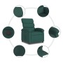 Sillón reclinable eléctrico tela verde oscuro de , Sillones - Ref: Foro24-3203960, Precio: 244,55 €, Descuento: %