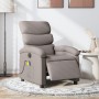 Sillón reclinable de masaje eléctrico tela gris taupe de , Sillones - Ref: Foro24-3203974, Precio: 253,29 €, Descuento: %