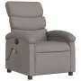 Sillón reclinable de masaje eléctrico tela gris taupe de , Sillones - Ref: Foro24-3203974, Precio: 257,92 €, Descuento: %