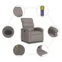 Sillón reclinable de masaje eléctrico tela gris taupe de , Sillones - Ref: Foro24-3203974, Precio: 257,92 €, Descuento: %