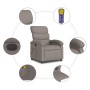 Sillón reclinable de masaje eléctrico tela gris taupe de , Sillones - Ref: Foro24-3203974, Precio: 253,29 €, Descuento: %