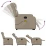 Sillón reclinable de masaje eléctrico cuero sintético capuchino de , Sillones - Ref: Foro24-3205291, Precio: 361,96 €, Descue...
