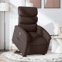 Sillón reclinable elevable tela marrón oscuro de , Sillones - Ref: Foro24-3203983, Precio: 256,07 €, Descuento: %