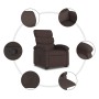 Sillón reclinable elevable tela marrón oscuro de , Sillones - Ref: Foro24-3203983, Precio: 256,07 €, Descuento: %