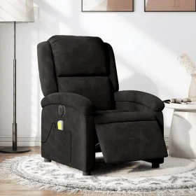 Sillón reclinable de masaje eléctrico terciopelo negro de , Sillones - Ref: Foro24-3204295, Precio: 272,01 €, Descuento: %