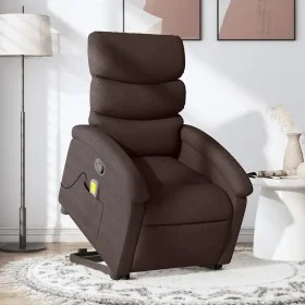Silla de masaje reclinable de pie de tela marrón oscuro de , Sillones - Ref: Foro24-3203995, Precio: 316,98 €, Descuento: %