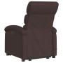 Silla de masaje reclinable de pie de tela marrón oscuro de , Sillones - Ref: Foro24-3203995, Precio: 300,59 €, Descuento: %